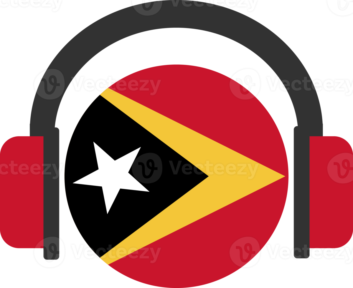 Timor Leste headphone flag. png