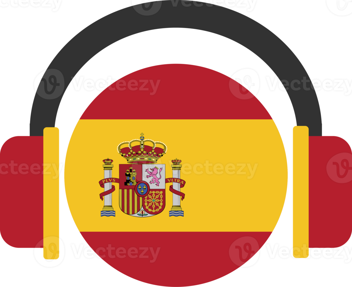 Spain headphone flag. png