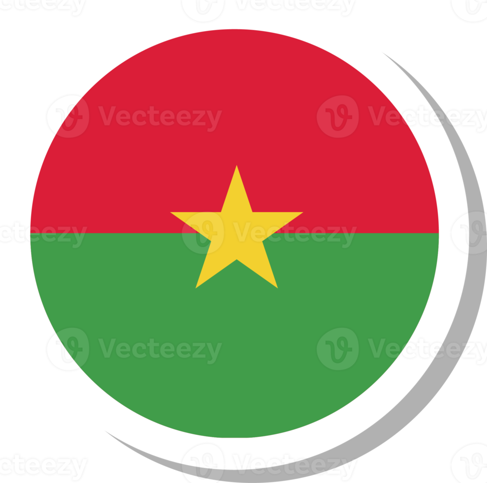 Burkina Faso flag circle shape, flag icon. png