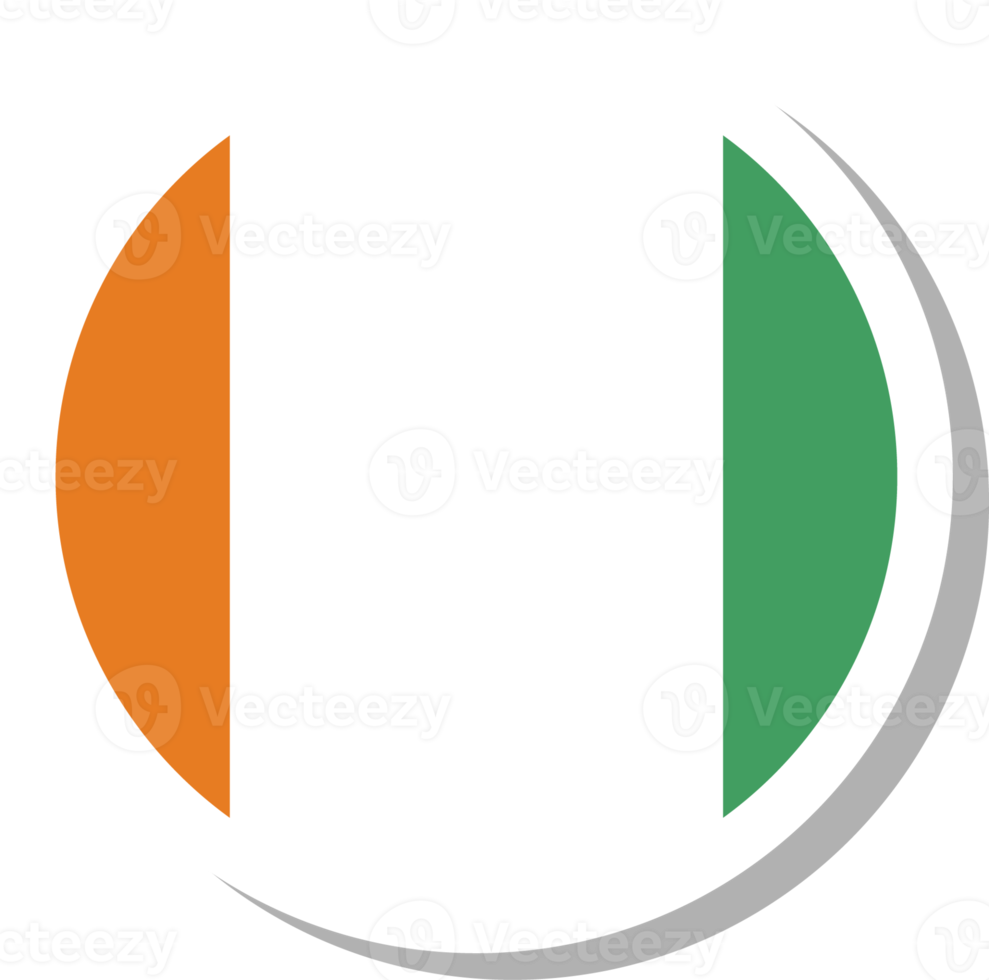 Cote d Ivoire flag circle shape, flag icon. png