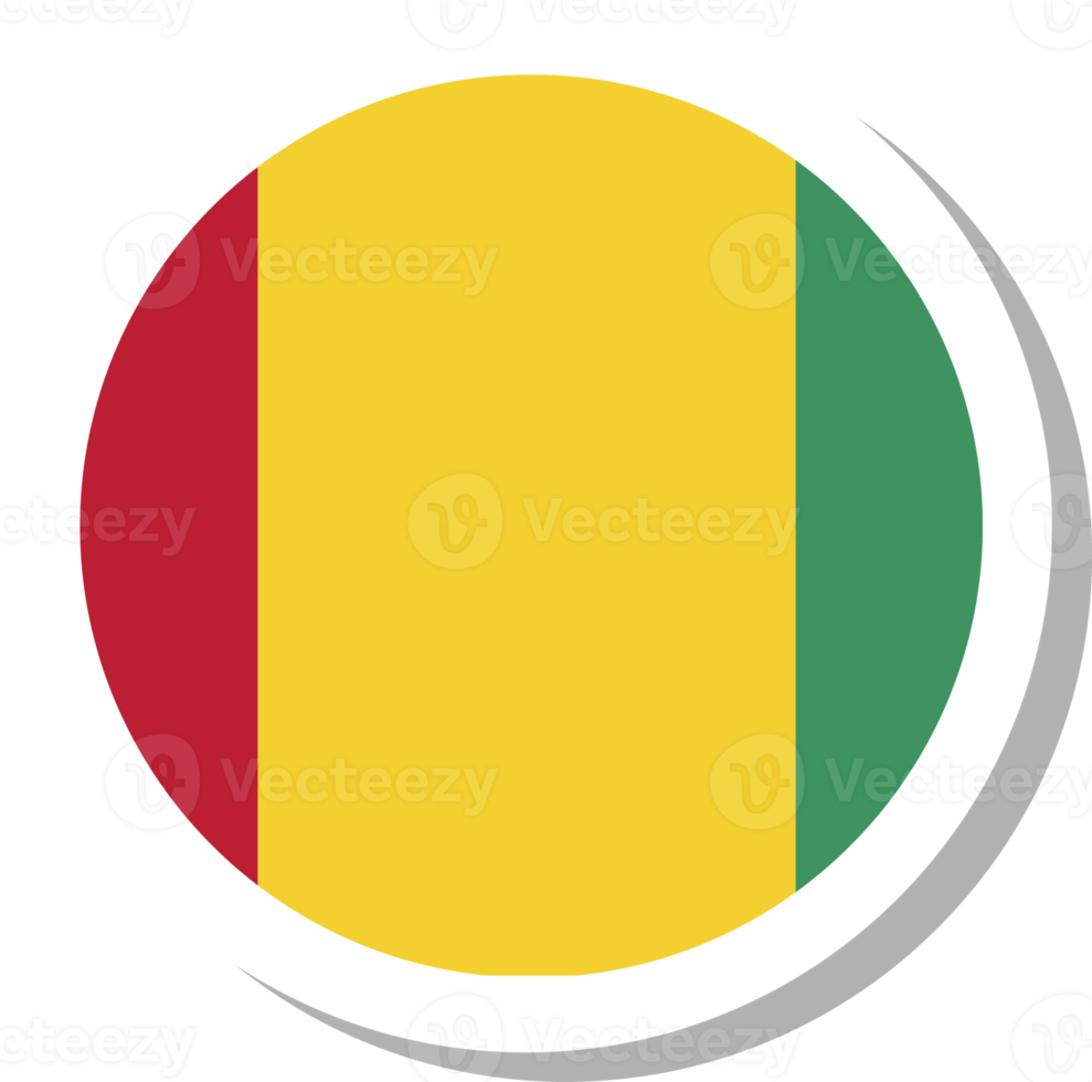 Guinea flag circle shape, flag icon. png