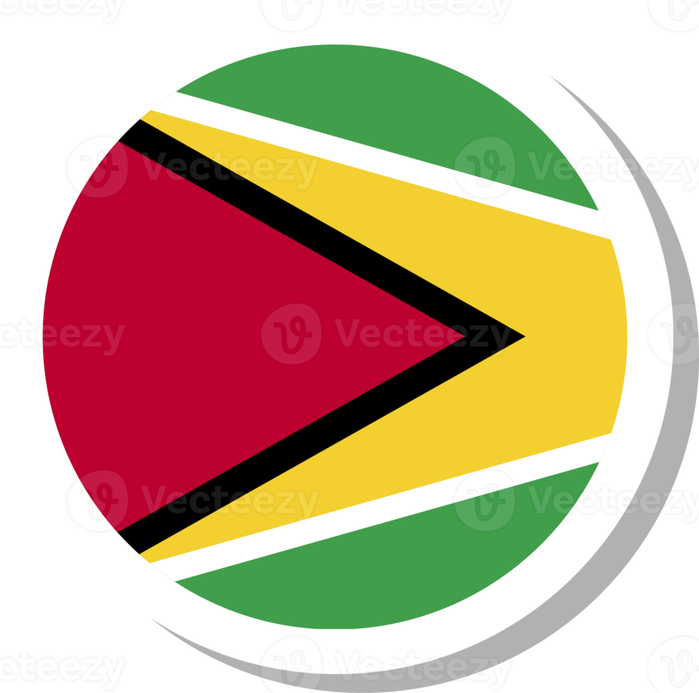 Kreisform der Guyana-Flagge, Flaggensymbol. png