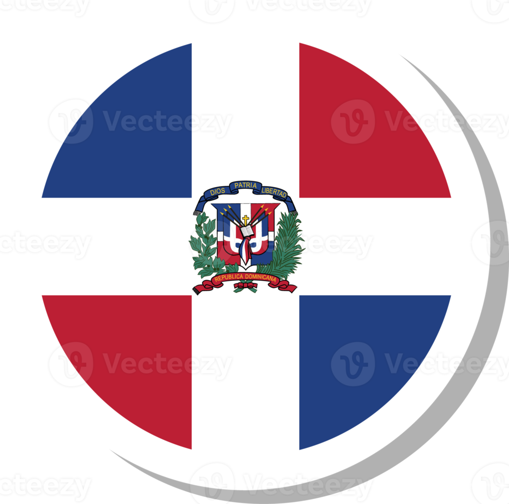 Dominican Republic flag circle shape, flag icon. png