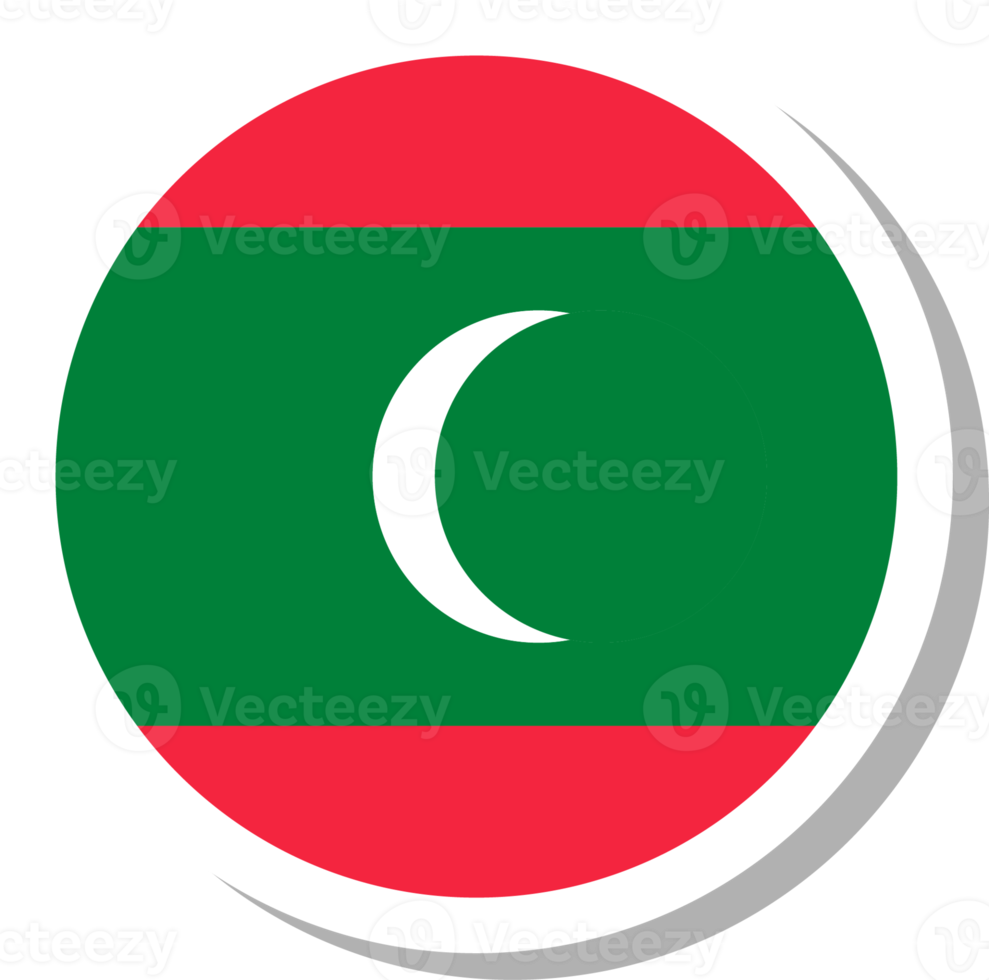 Maldives flag circle shape, flag icon. png