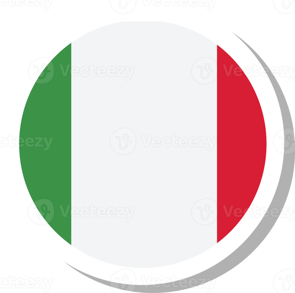 forma de círculo de bandera de italia, icono de bandera. png