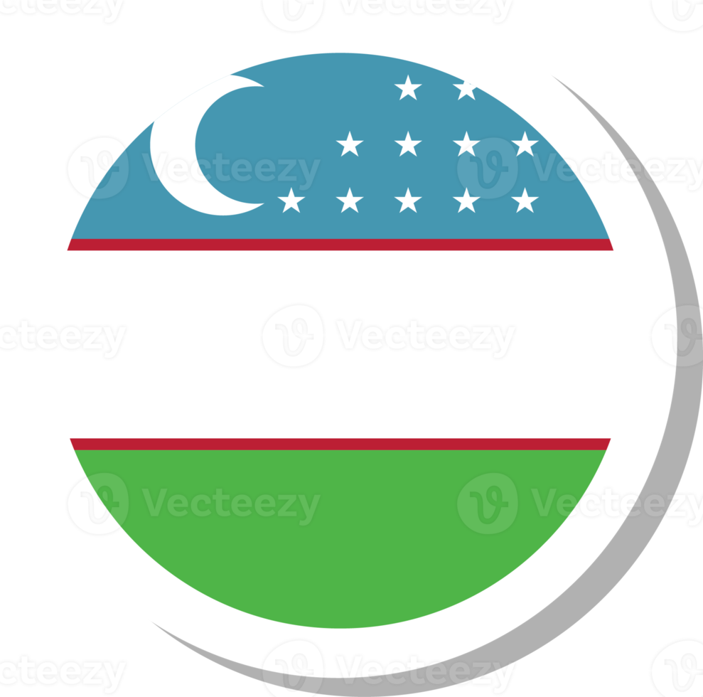 Uzbekistan flag circle shape, flag icon. png