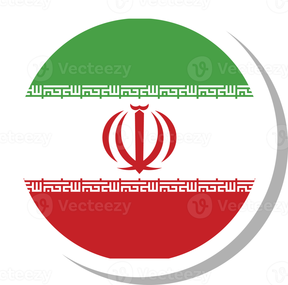 forme de cercle de drapeau iranien, icône de drapeau. png