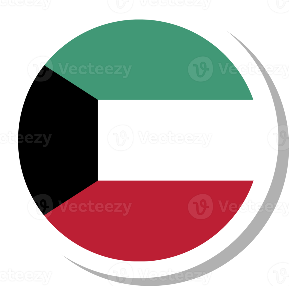 kuwait flagga cirkel form, flagga ikon. png