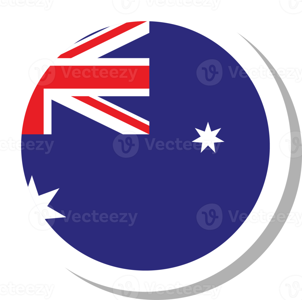 forma de círculo de bandera de australia, icono de bandera. png