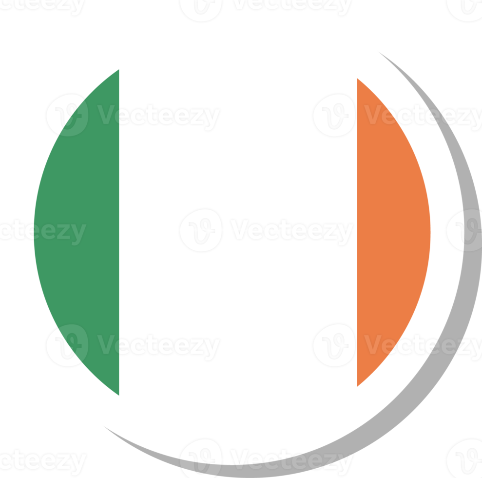 Ireland flag circle shape, flag icon. png