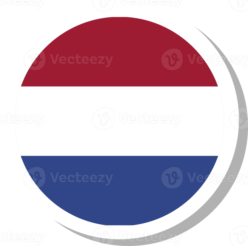 Netherlands flag circle shape, flag icon. png
