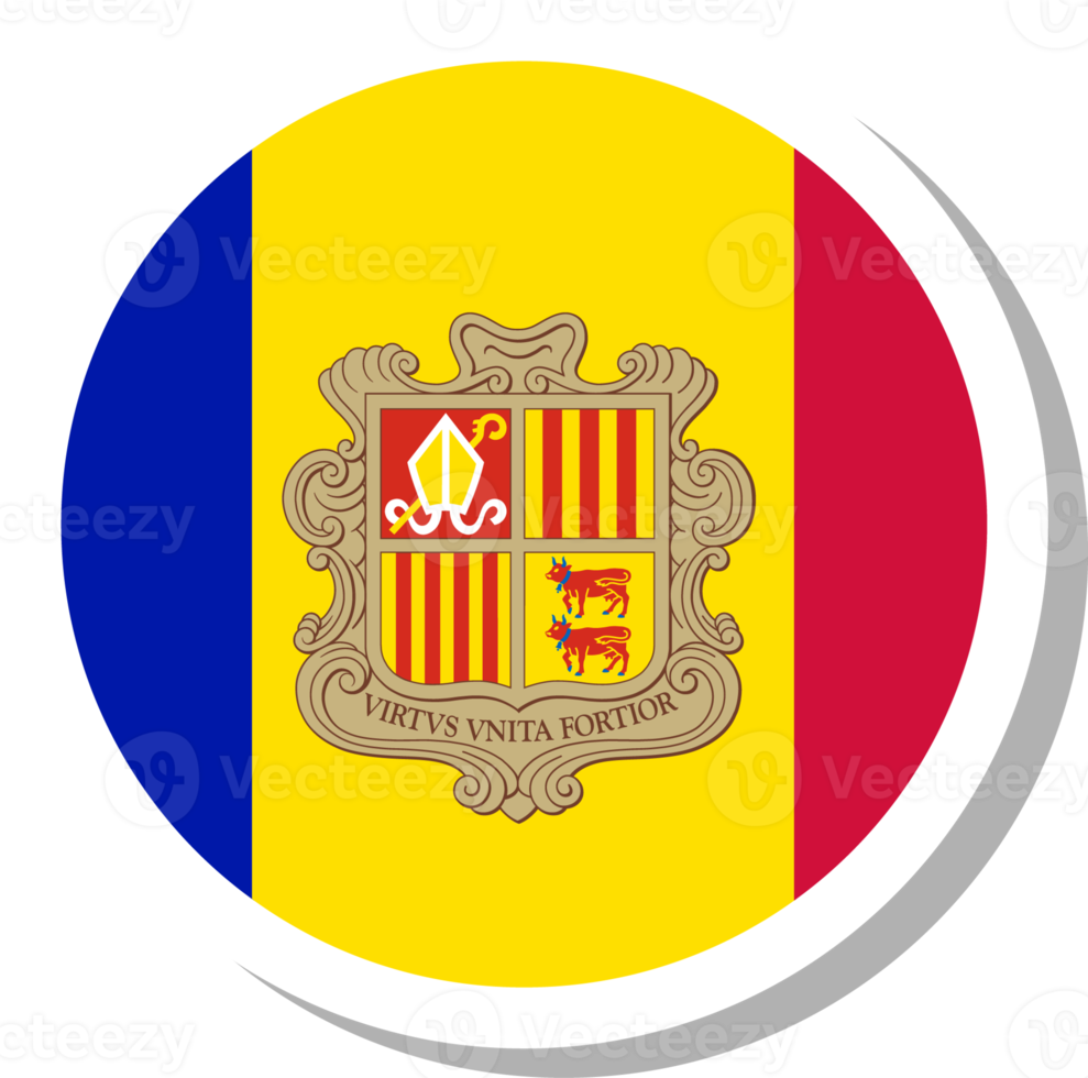 Andorra flag circle shape, flag icon. png