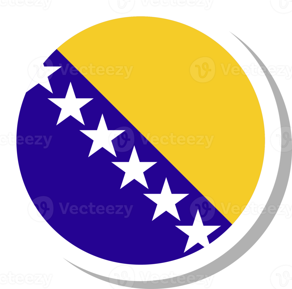 forma de círculo de bandeira da Bósnia e Herzegovina, ícone da bandeira. png