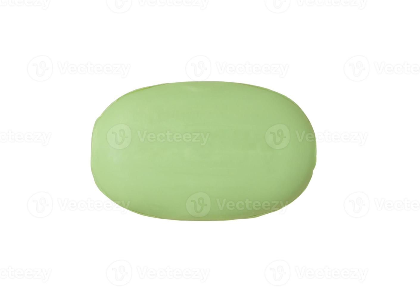 Bar of green fragrance soap isolated on white background with clipping
