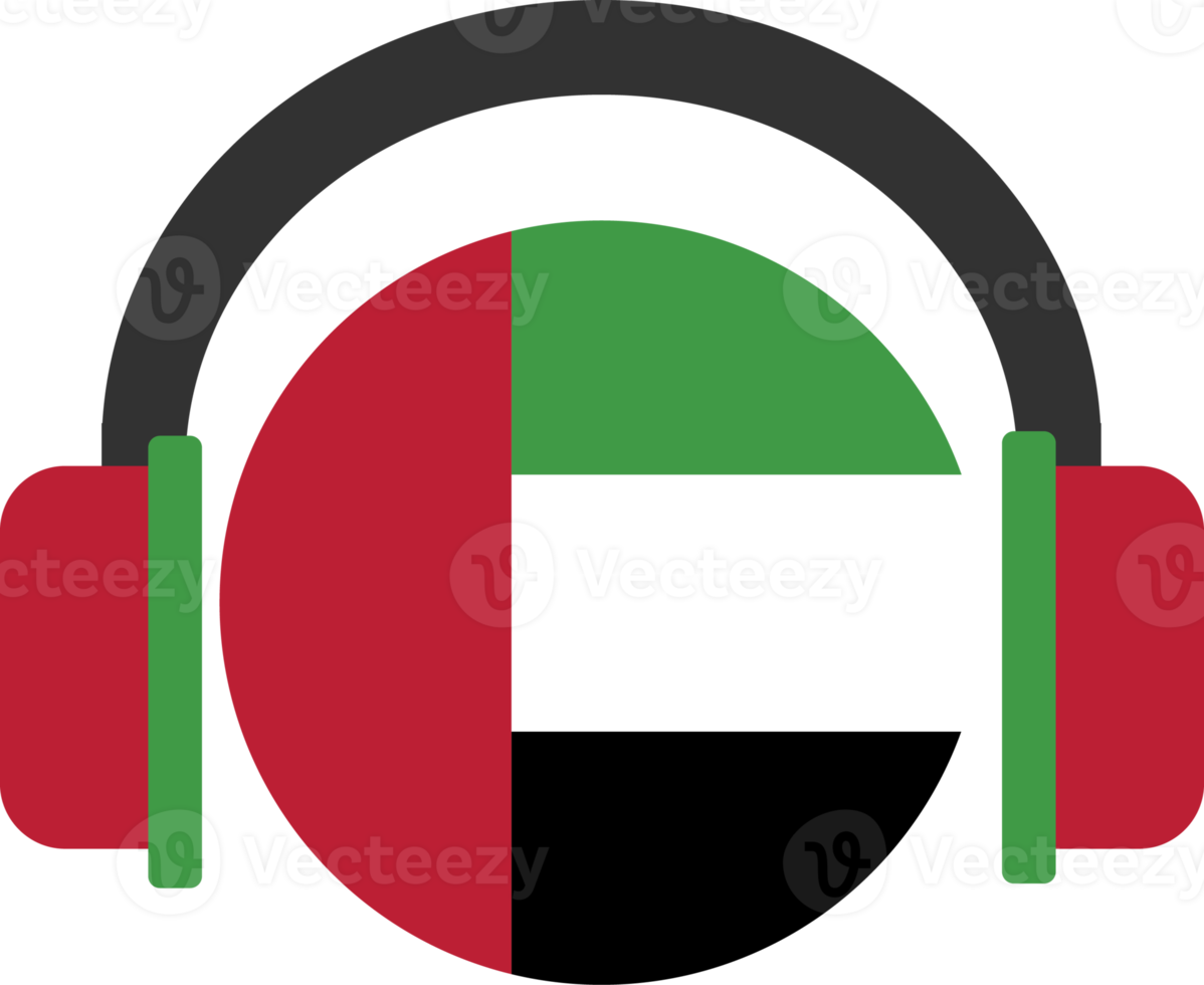bandera de auriculares de los emiratos árabes unidos. png