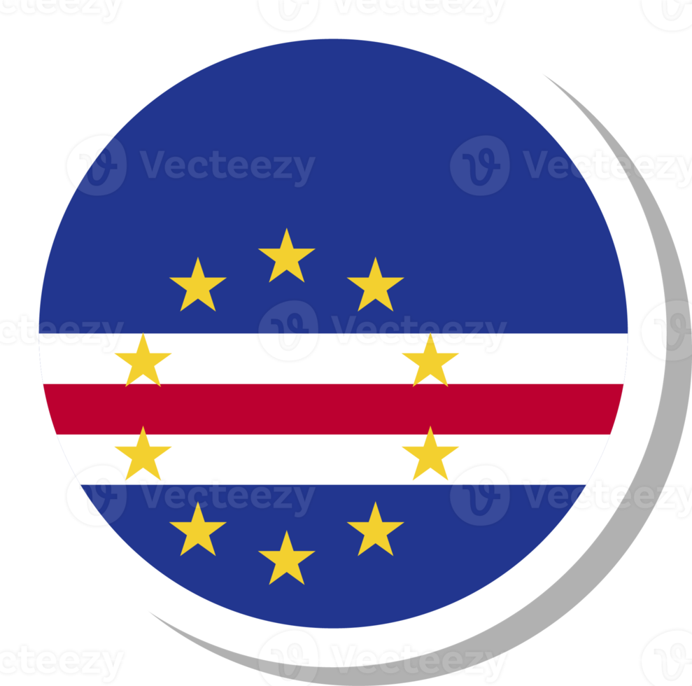 Cape Verde flag circle shape, flag icon. png