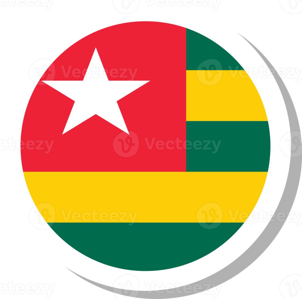 Togo flagga cirkel form, flagga ikon. png