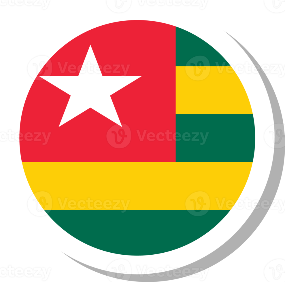 Togo flag circle shape, flag icon. png