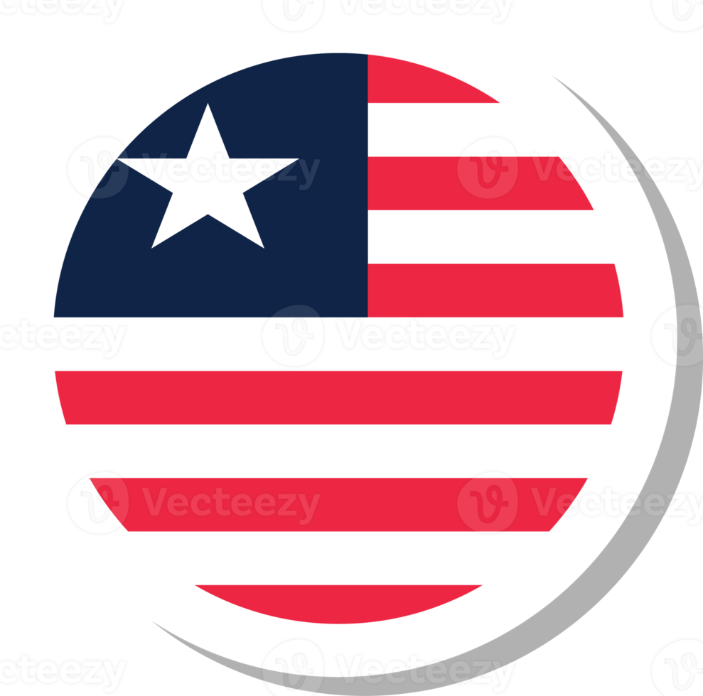 Liberia flag circle shape, flag icon. png