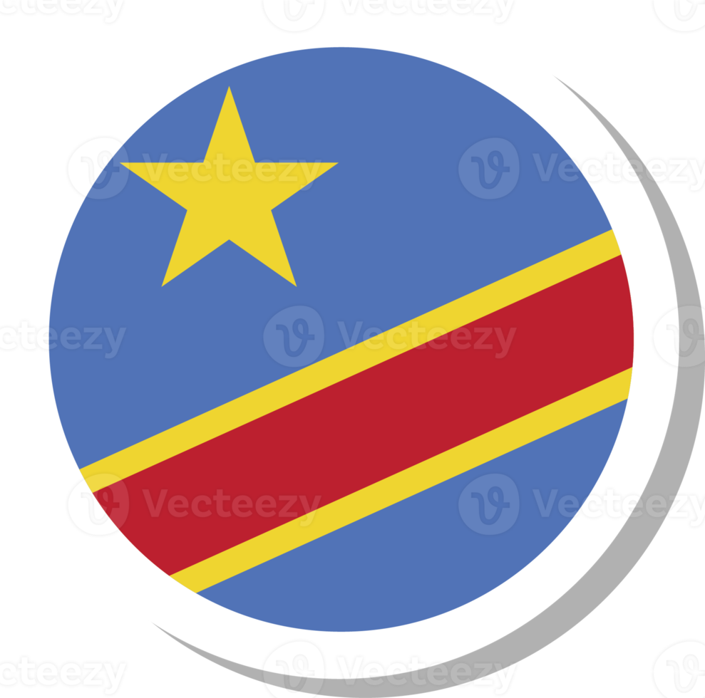 republik av de kongo flagga cirkel form, flagga ikon. png