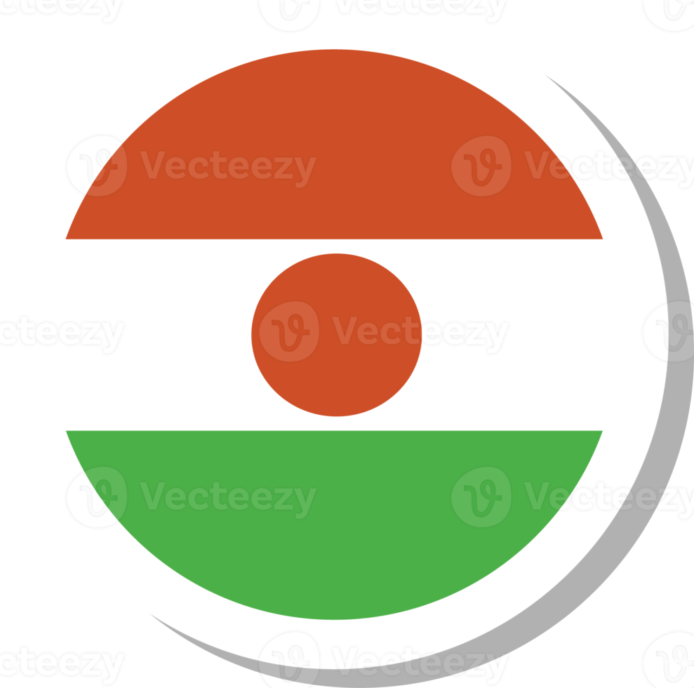 Niger flag circle shape, flag icon. png