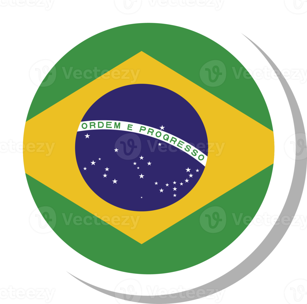 Brazilië vlag cirkel vorm geven aan, vlag icoon. png