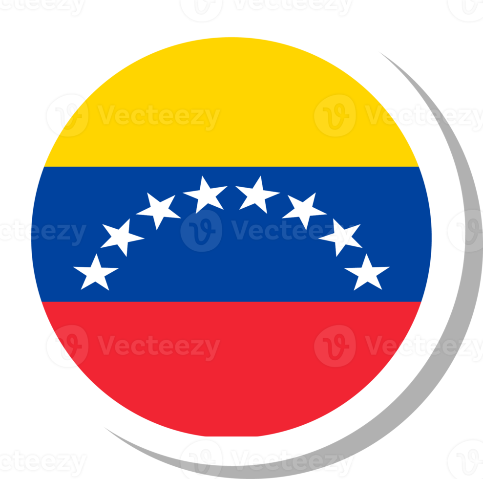 forma de círculo de bandera de venezuela, icono de bandera. png