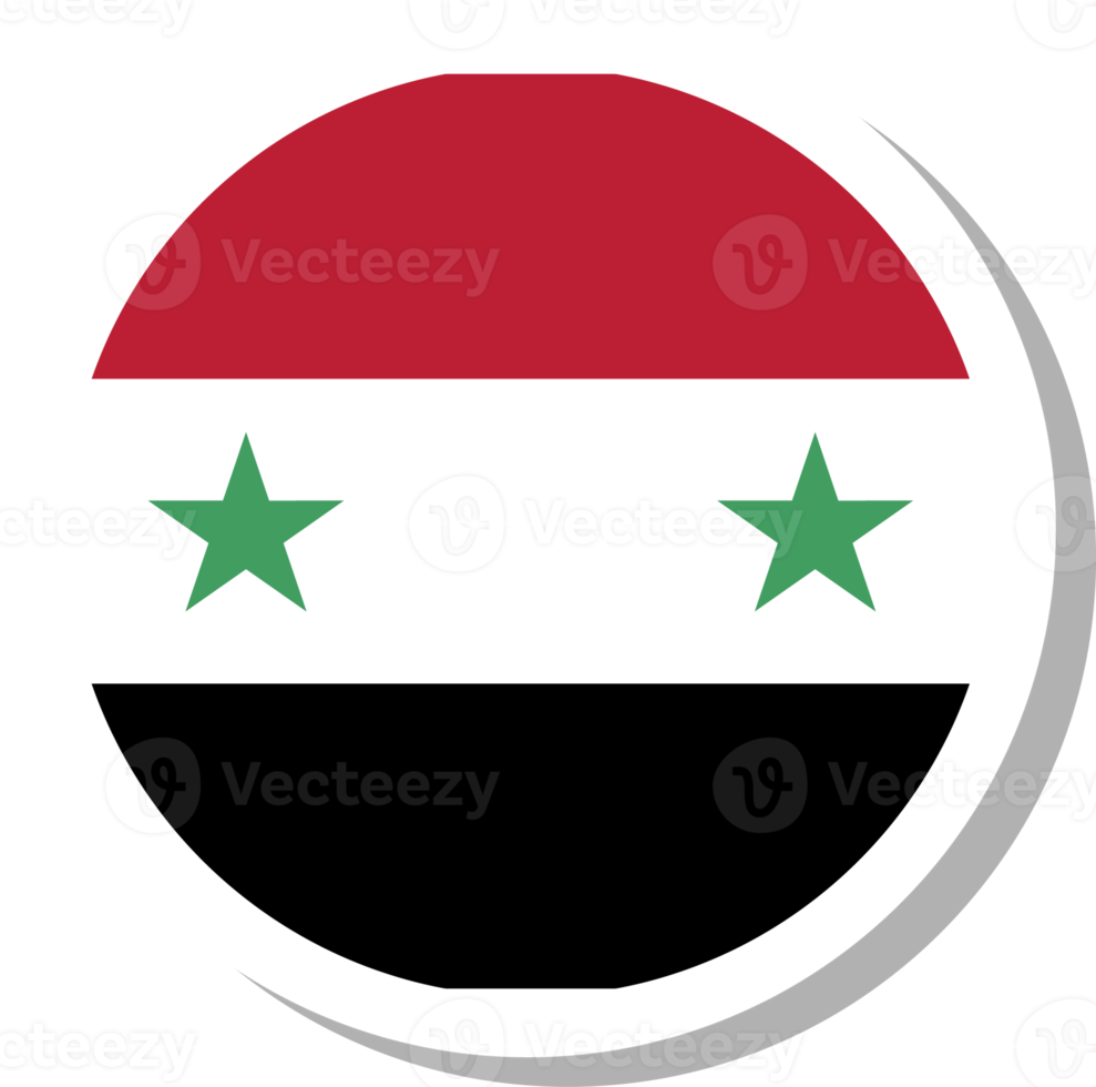 forma de círculo de bandera de siria, icono de bandera. png