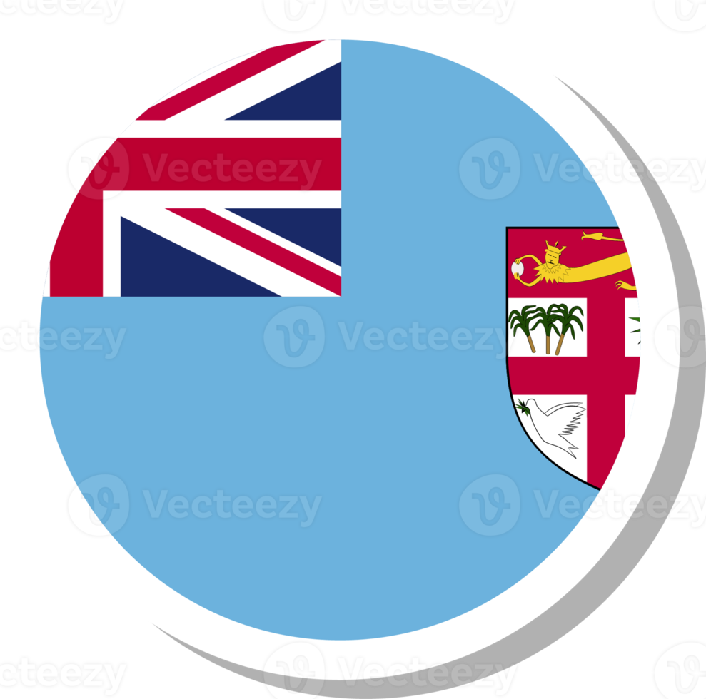 forma de círculo de bandera fiyi, icono de bandera. png