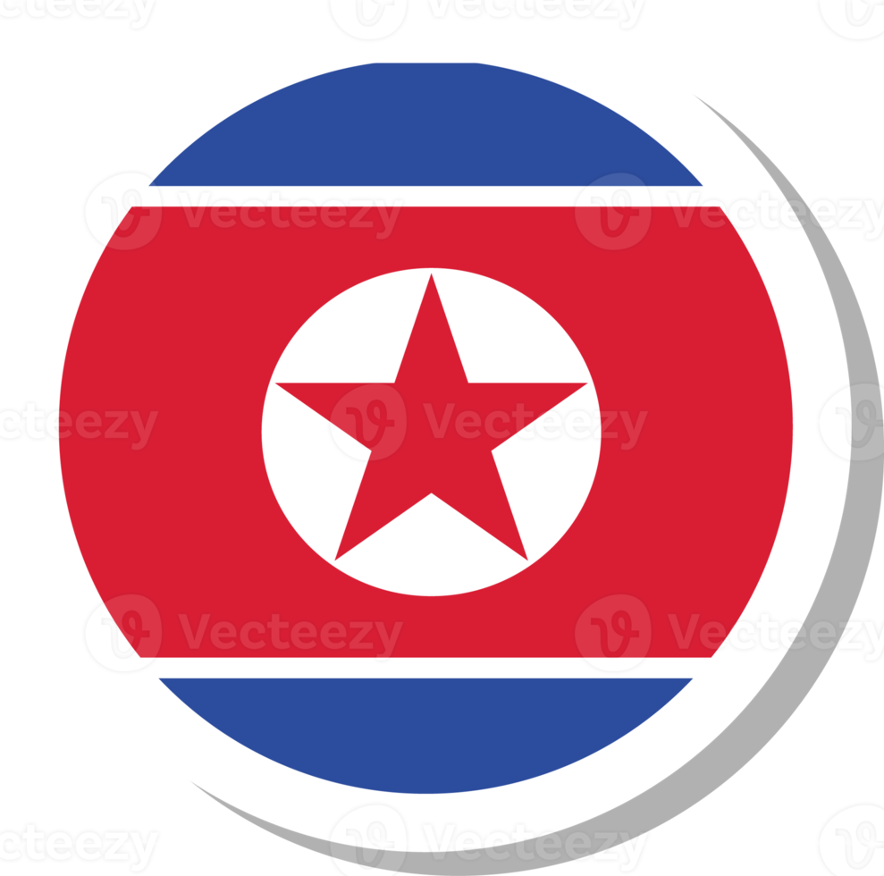 norr korea flagga cirkel form, flagga ikon. png