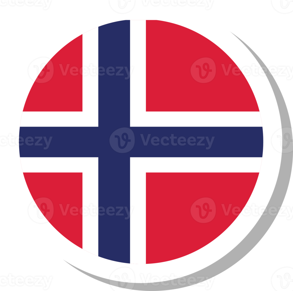 Norway flag circle shape, flag icon. png