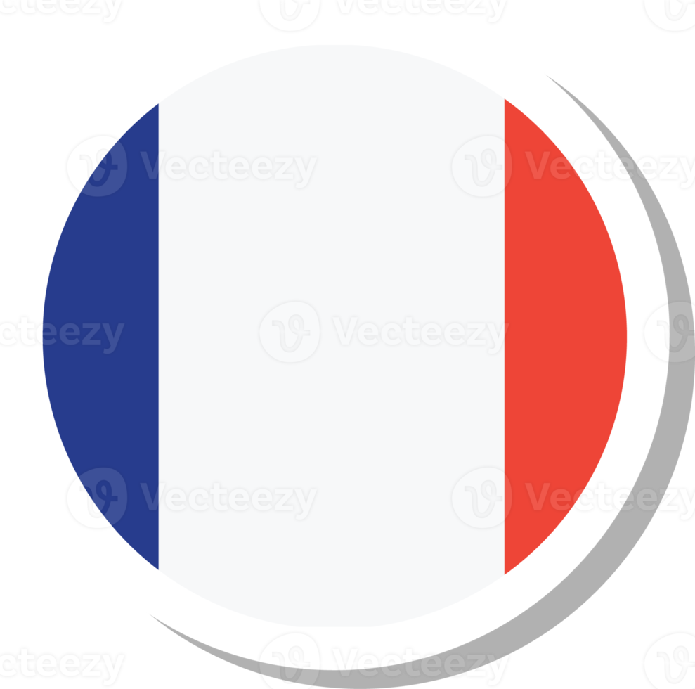 Frankrike flagga cirkel form, flagga ikon. png