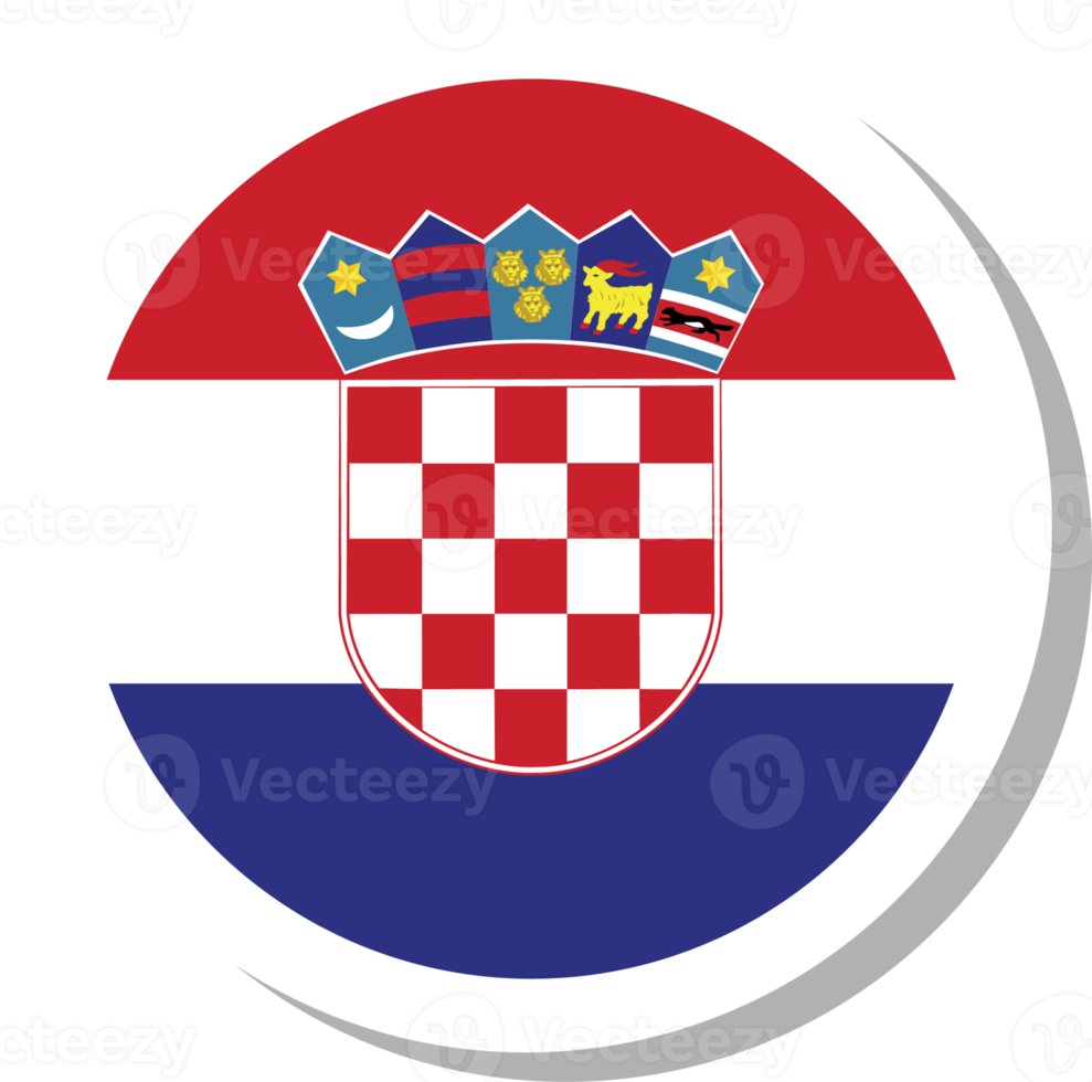 Croatia flag circle shape, flag icon. png