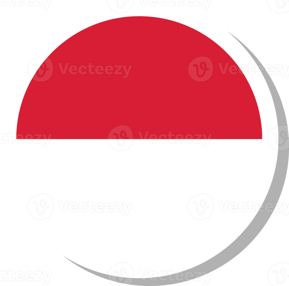 Monaco flag circle shape, flag icon. png