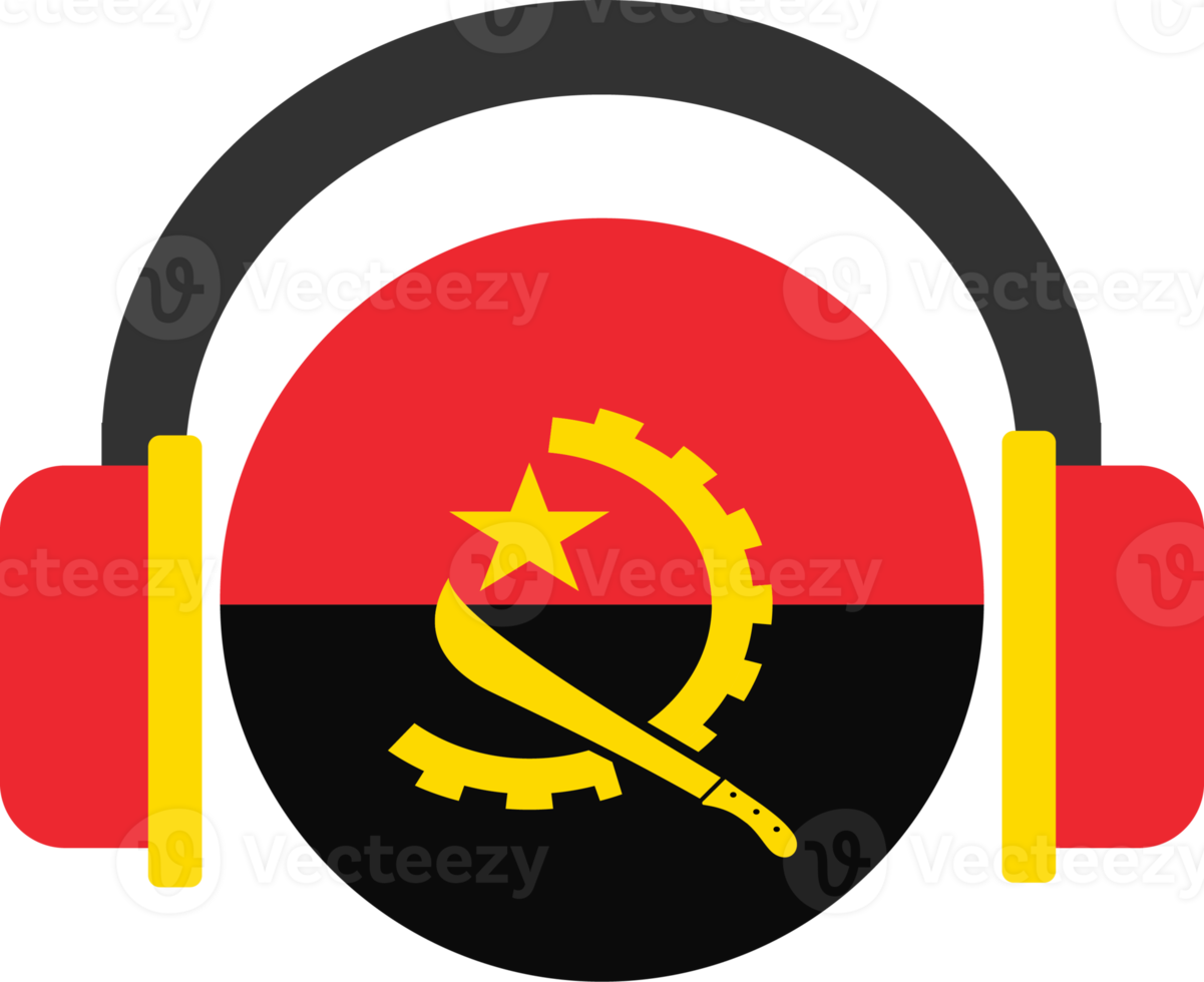 Angola-Kopfhörer-Flagge. png