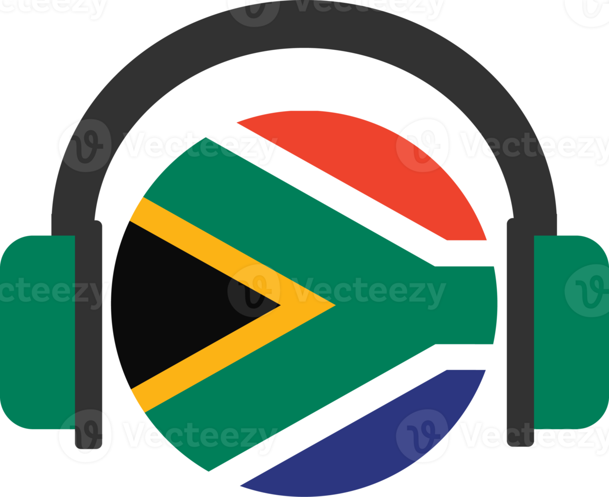 South Africa headphone flag. png