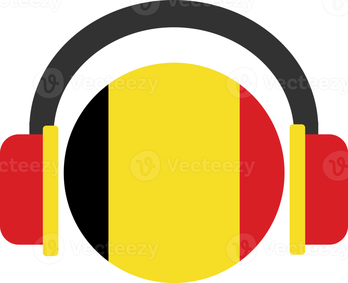 Belgium headphone flag. png