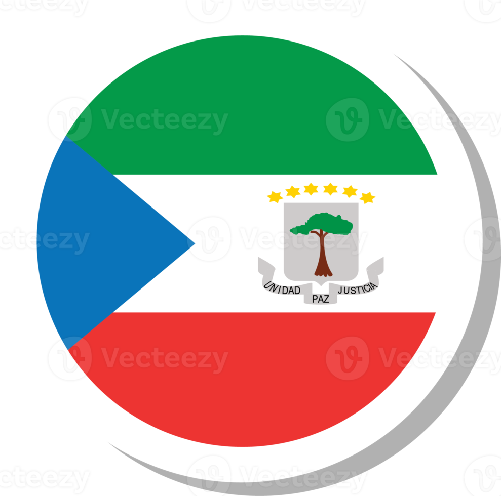 Equatorial Guinea flag circle shape, flag icon. png