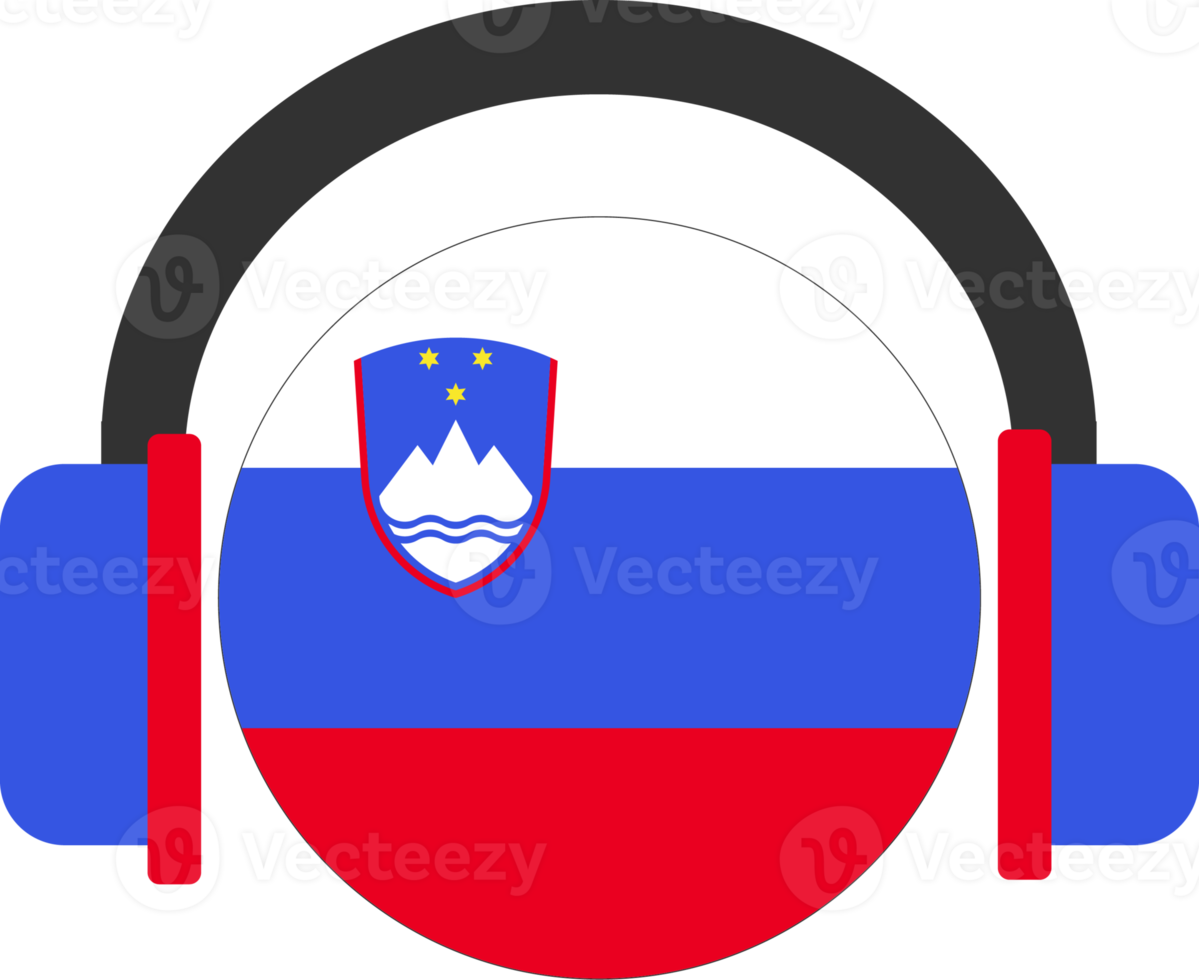 Slovenië koptelefoon vlag. png