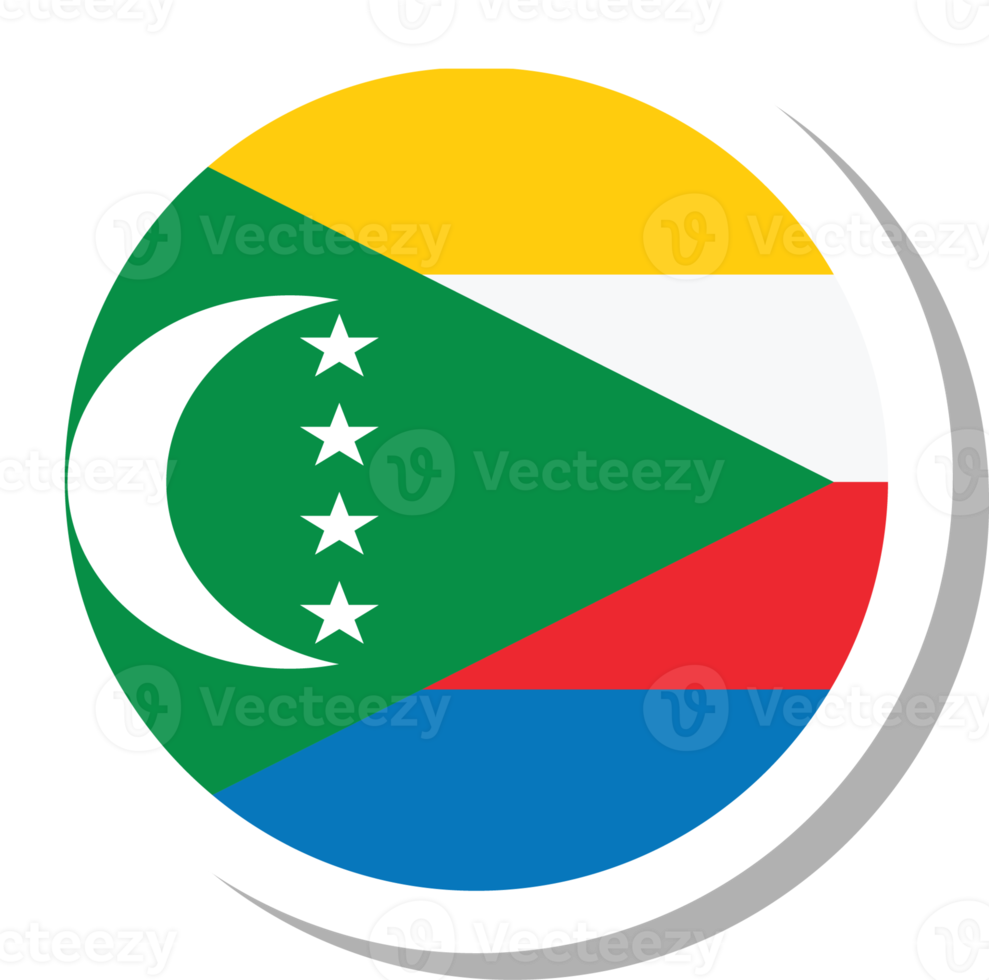 forme de cercle de drapeau des comores, icône de drapeau. png