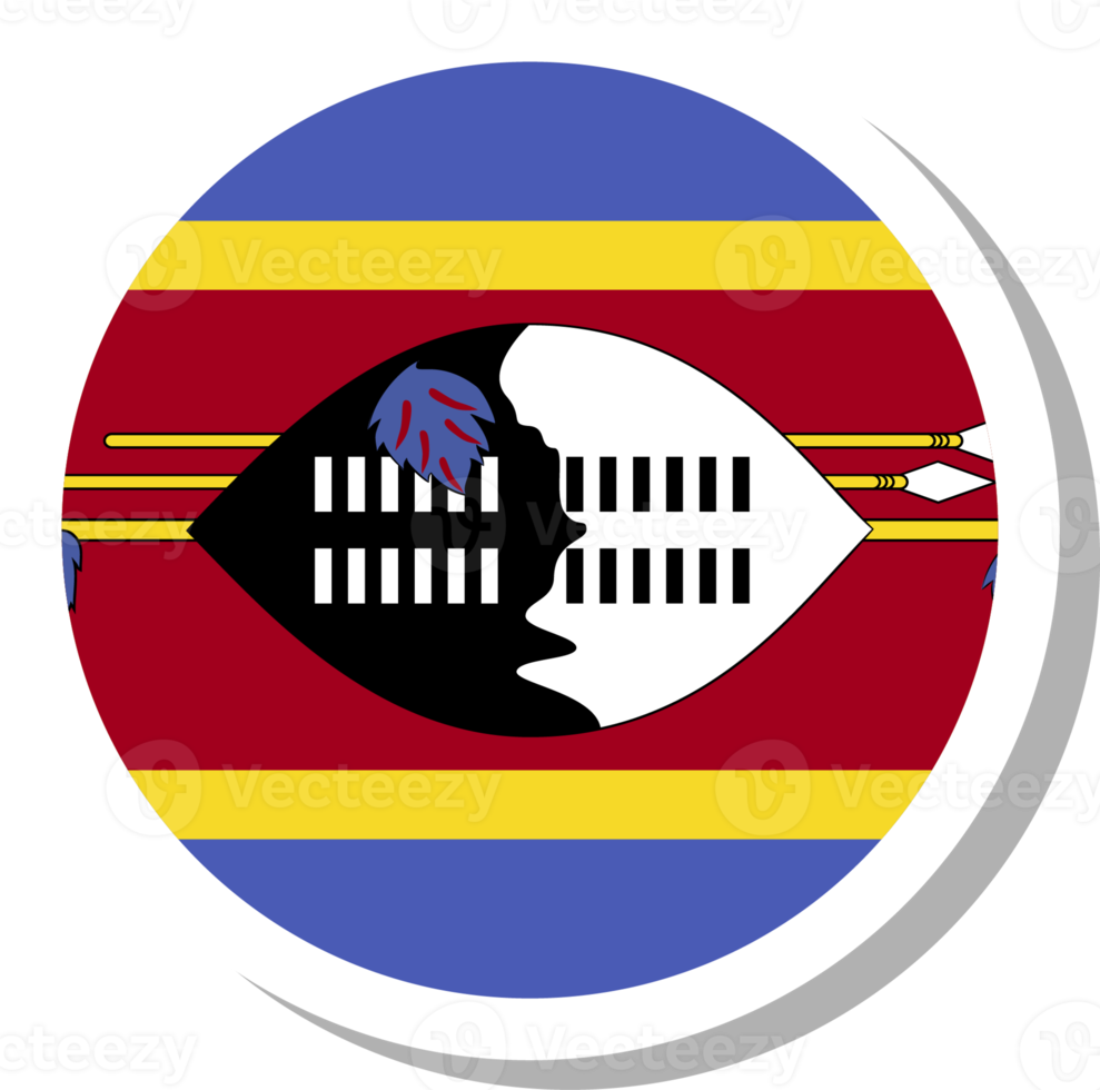 Eswatini flag circle shape, flag icon. png