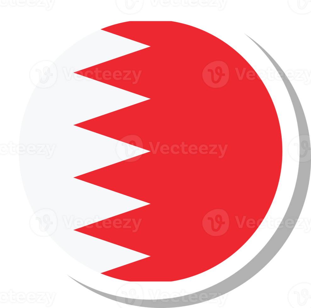 Bahrain flag circle shape, flag icon. png