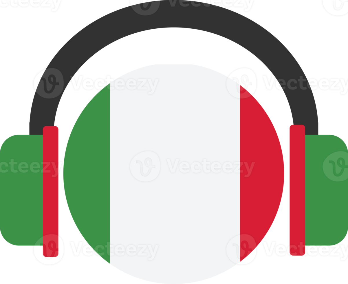bandera de auriculares de italia. png