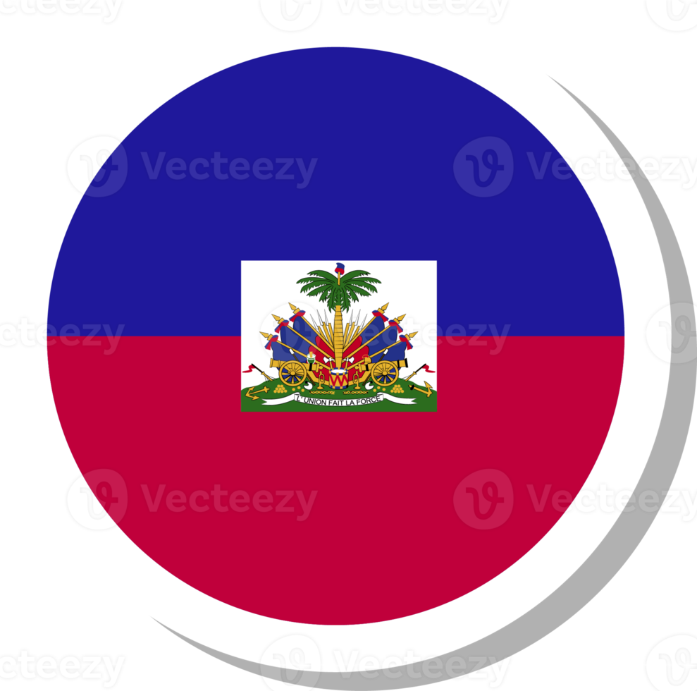forma de círculo de bandera de haití, icono de bandera. png