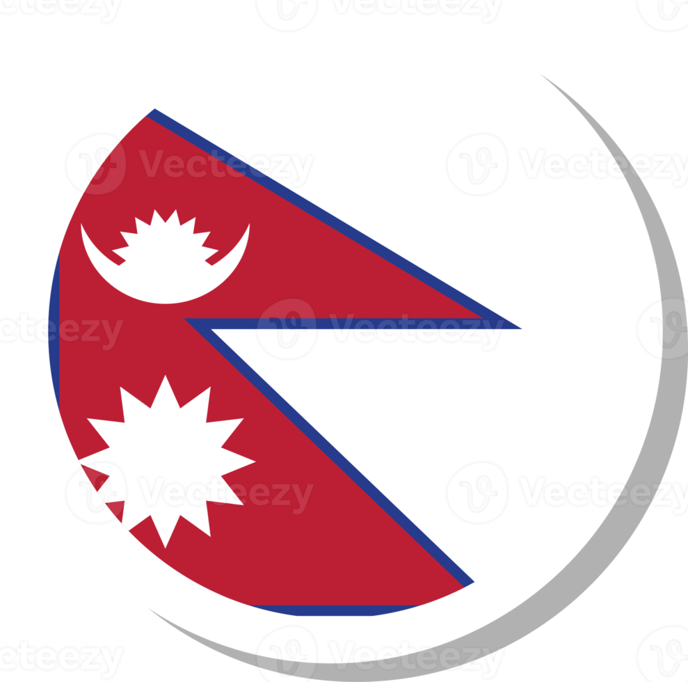 Nepal vlag cirkel vorm geven aan, vlag icoon. png