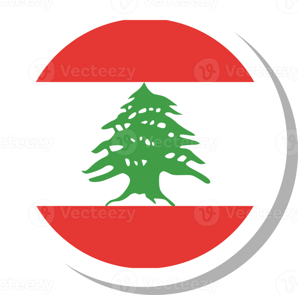 Lebanon flag circle shape, flag icon. png