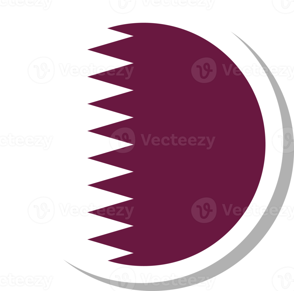 Qatar flag circle shape, flag icon. png