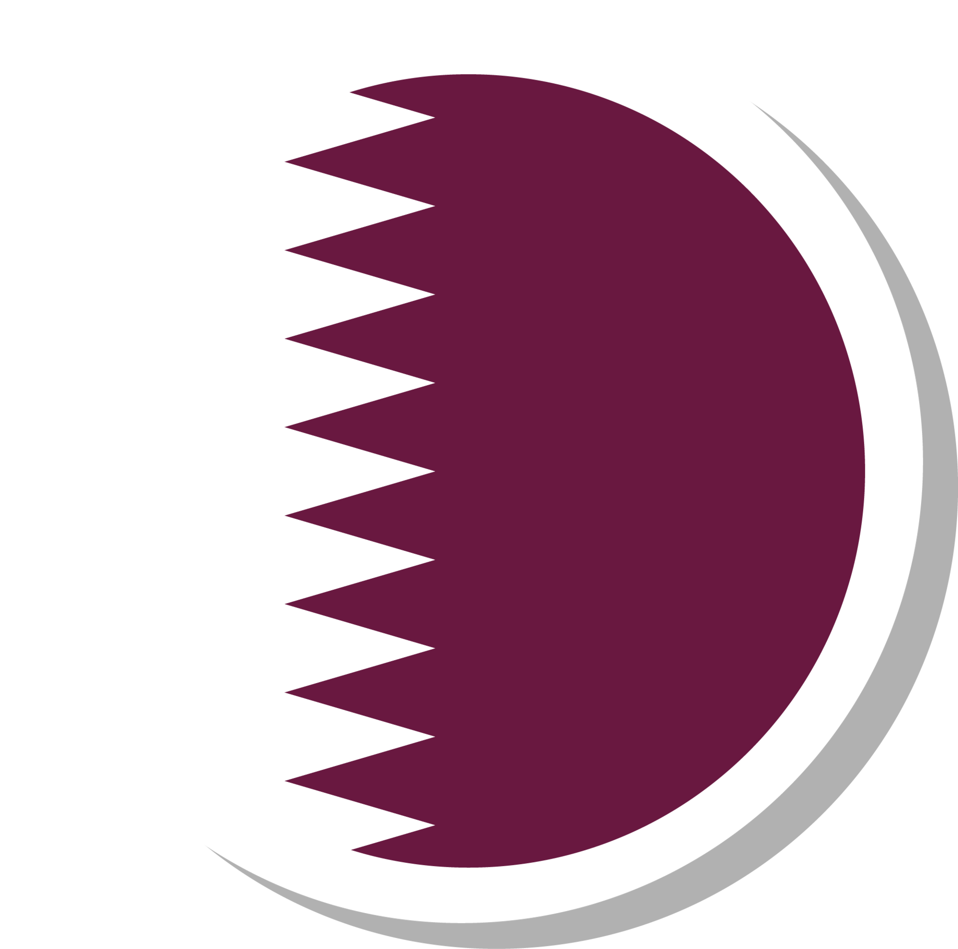 Free Qatar flag circle shape, flag icon. 16707556 PNG with Transparent ...