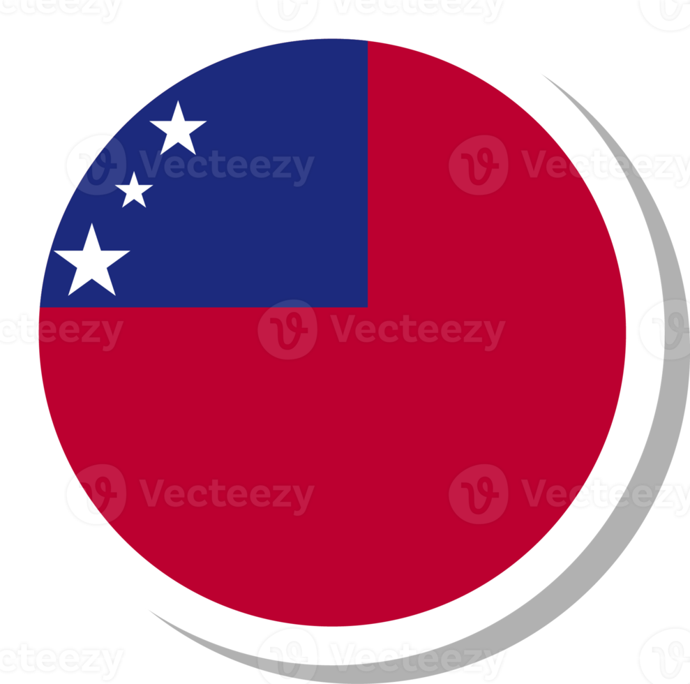 Samoa flag circle shape, flag icon. png