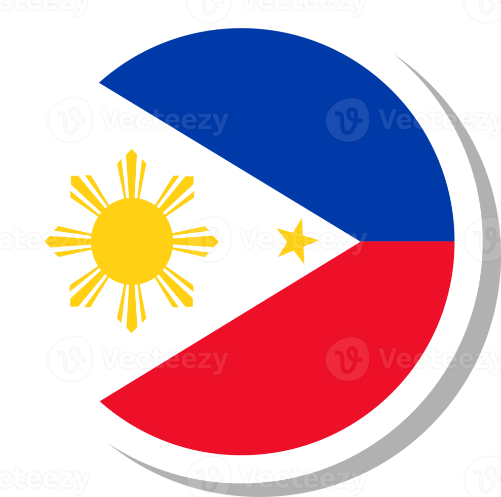 forma de círculo de bandera de filipinas, icono de bandera. png